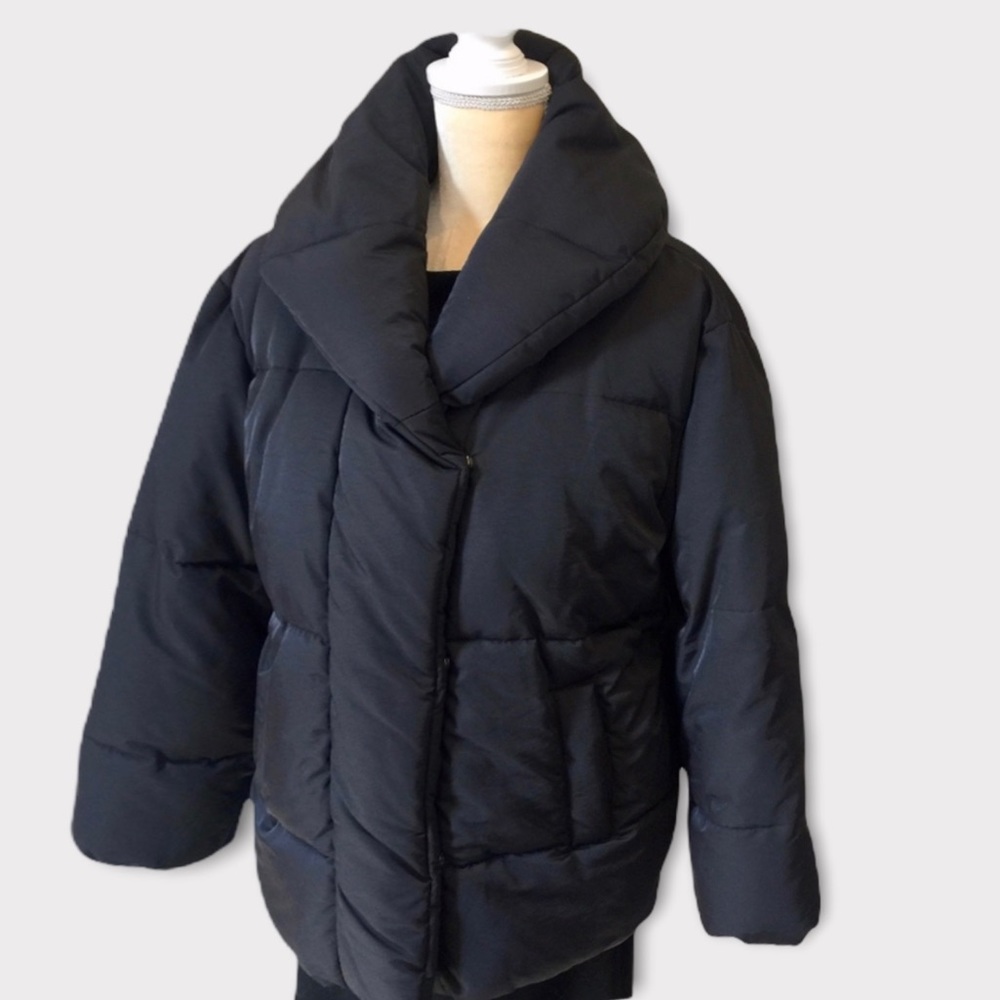 Vince Camuto Black Quilted Puffer Jacket Sz M